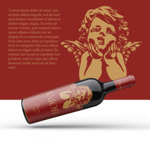 Red Wine Label for brand "Amor +" | Diseño de Etiqueta por Rifqi 7