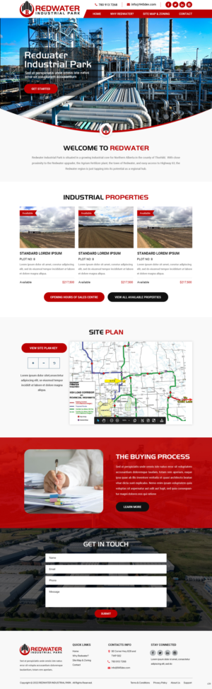 Redwater Industrial Park Needs Website | Diseño Web por pb