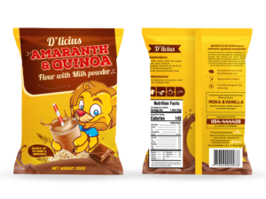Amaranth an Quinoa Instant Flour - Packaging Design for Amazon Marketplace | Grafik-Design von SAI DESIGNS