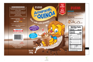 Amaranth an Quinoa Instant Flour - Packaging Design for Amazon Marketplace | Grafik-Design von Nuepine Designs