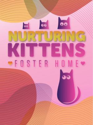 Abandoned kittens -  foster home needs a 18 x 24 inch design for new kitten space. | Art Design by Fanol Ademi