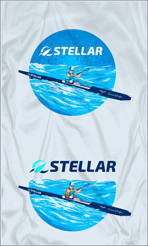 Surfski tshirt design for Ocean Flight | Diseño de Camiseta por Yakuza20