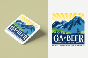 Bierdeckel für ein Kleinbrauerei auf 2050 metern | Design Graphique par SAI DESIGNS