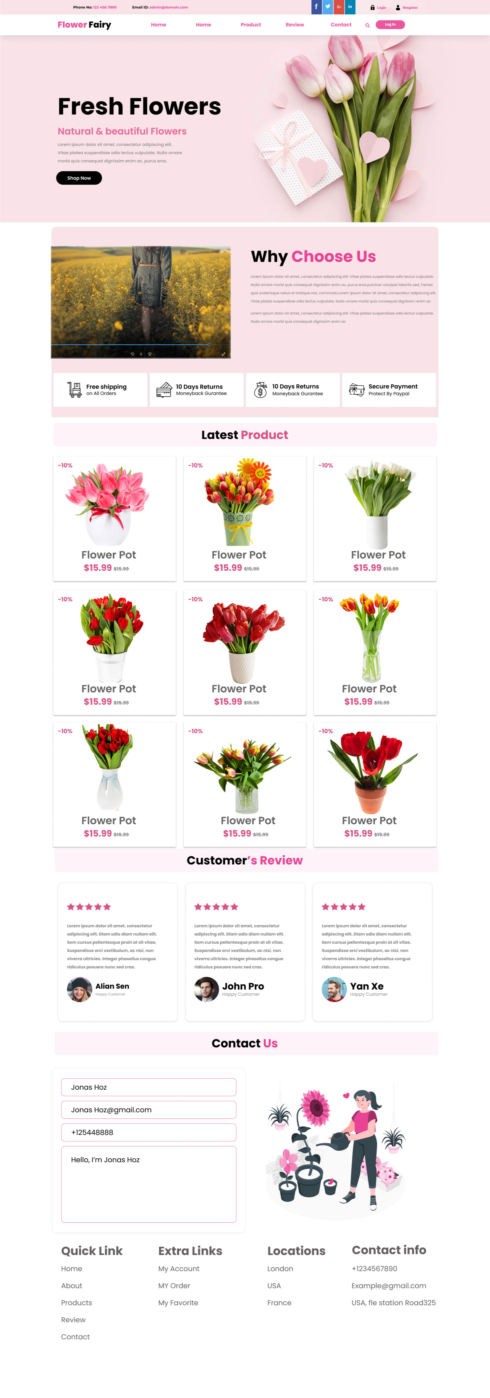 Web Design by Graphica Studio for Flower-fairy | Design #28402582