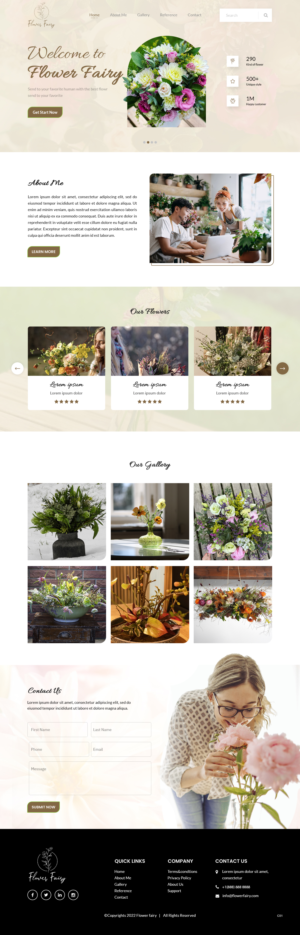 Flower Fairy - web design for my new flower atelier | Diseño Web por pb