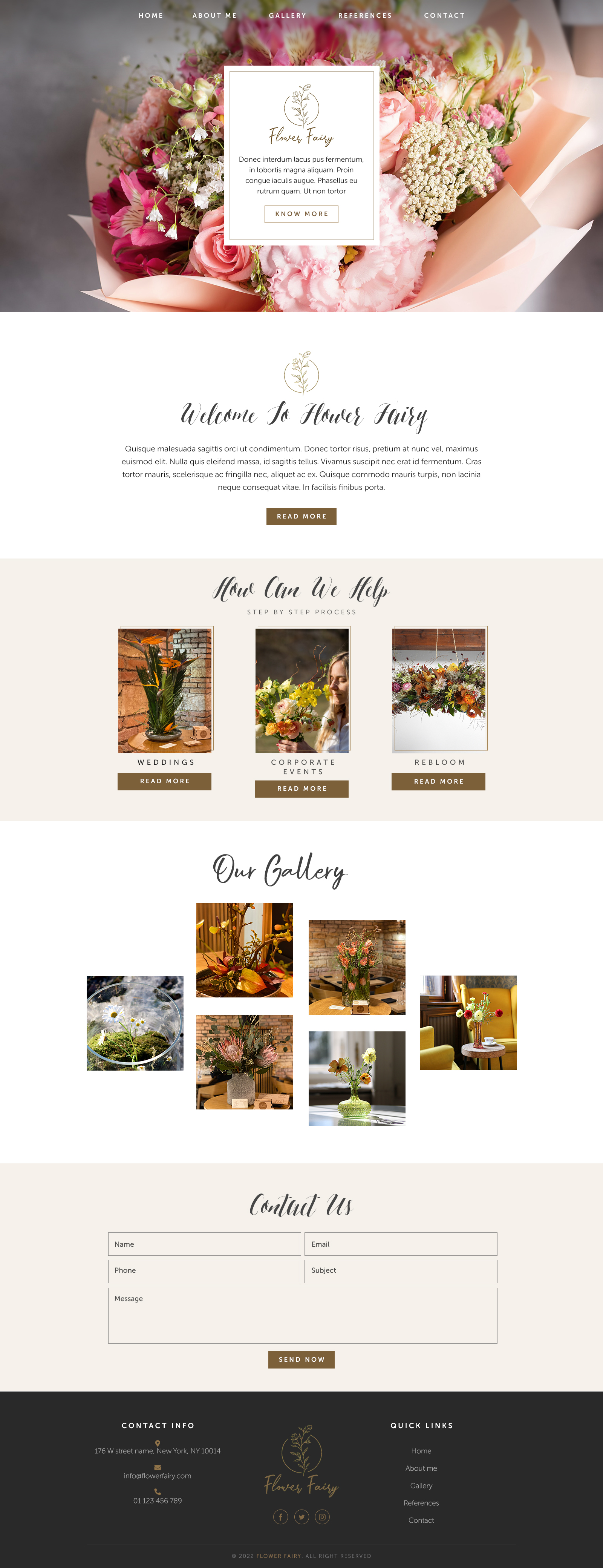 Web Design by sai.designer87 for Flower-fairy | Design #28366852