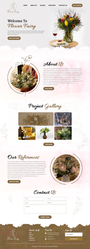 Flower Fairy - web design for my new flower atelier | Diseño Web por Titan Eagle