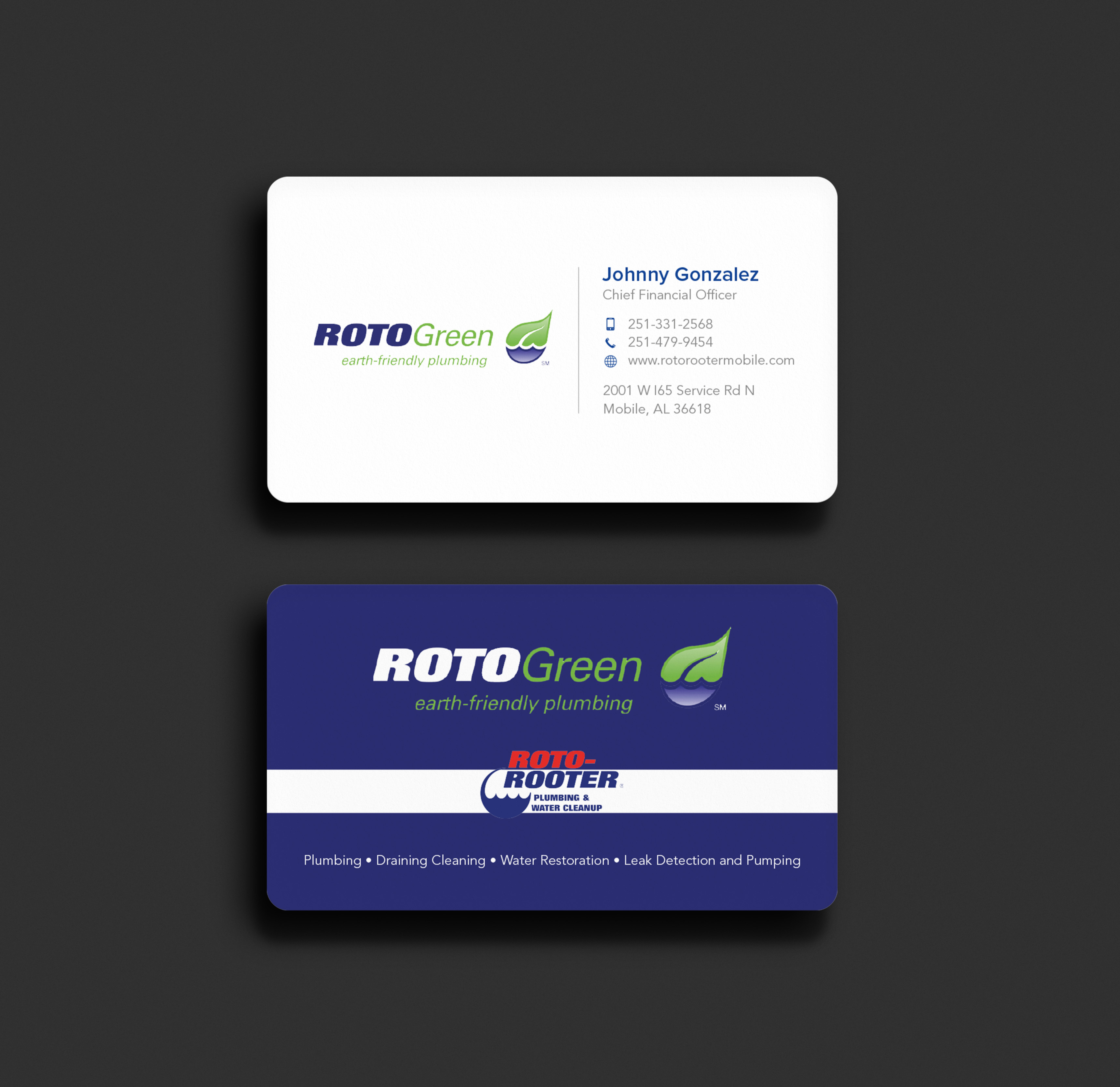 Diseño de Tarjeta de Presentación por Tilt para Roto Rooter Plumbers | Diseño #28396092