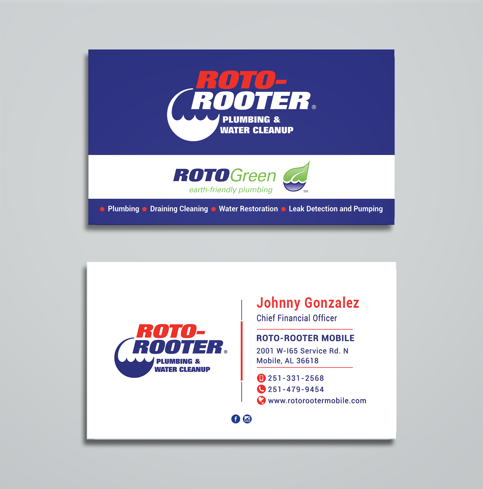 Visitenkarten-Design von Creative Moon Design für Roto Rooter Plumbers | Design #28371119