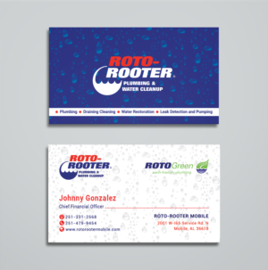 Diseño de Tarjeta de Presentación por Creative Moon Design para Roto Rooter Plumbers | Diseño: #28371120