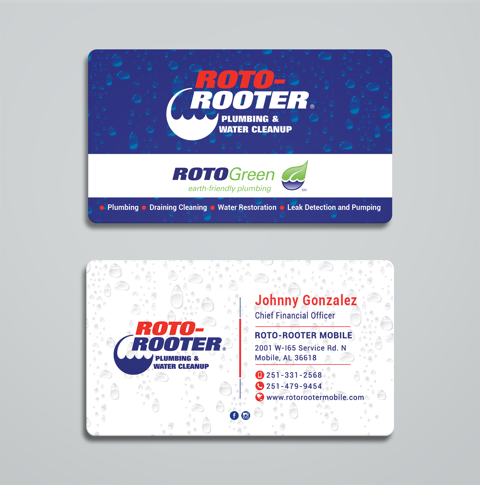 Visitenkarten-Design von Creative Moon Design für Roto Rooter Plumbers | Design #28371121