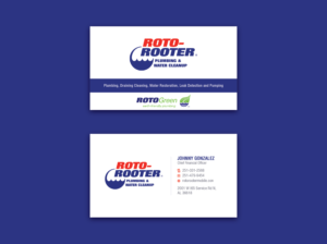 Diseño de Tarjeta de Presentación por dhamkith para Roto Rooter Plumbers | Diseño: #28374100
