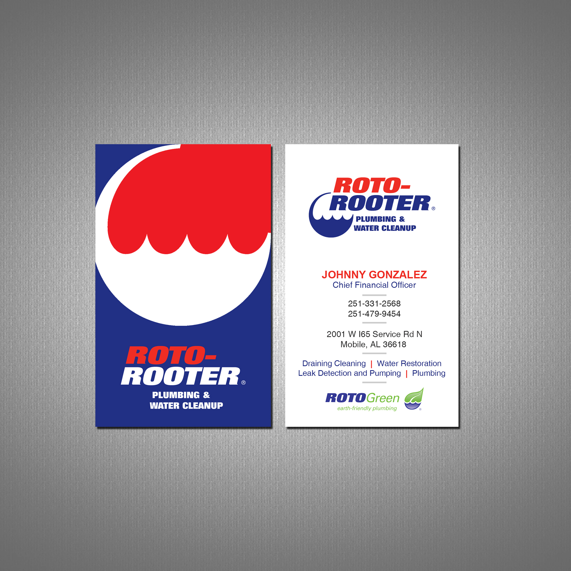 Business Card Design by Creations Box 2015 for Roto Rooter Plumbers | Design #28367516