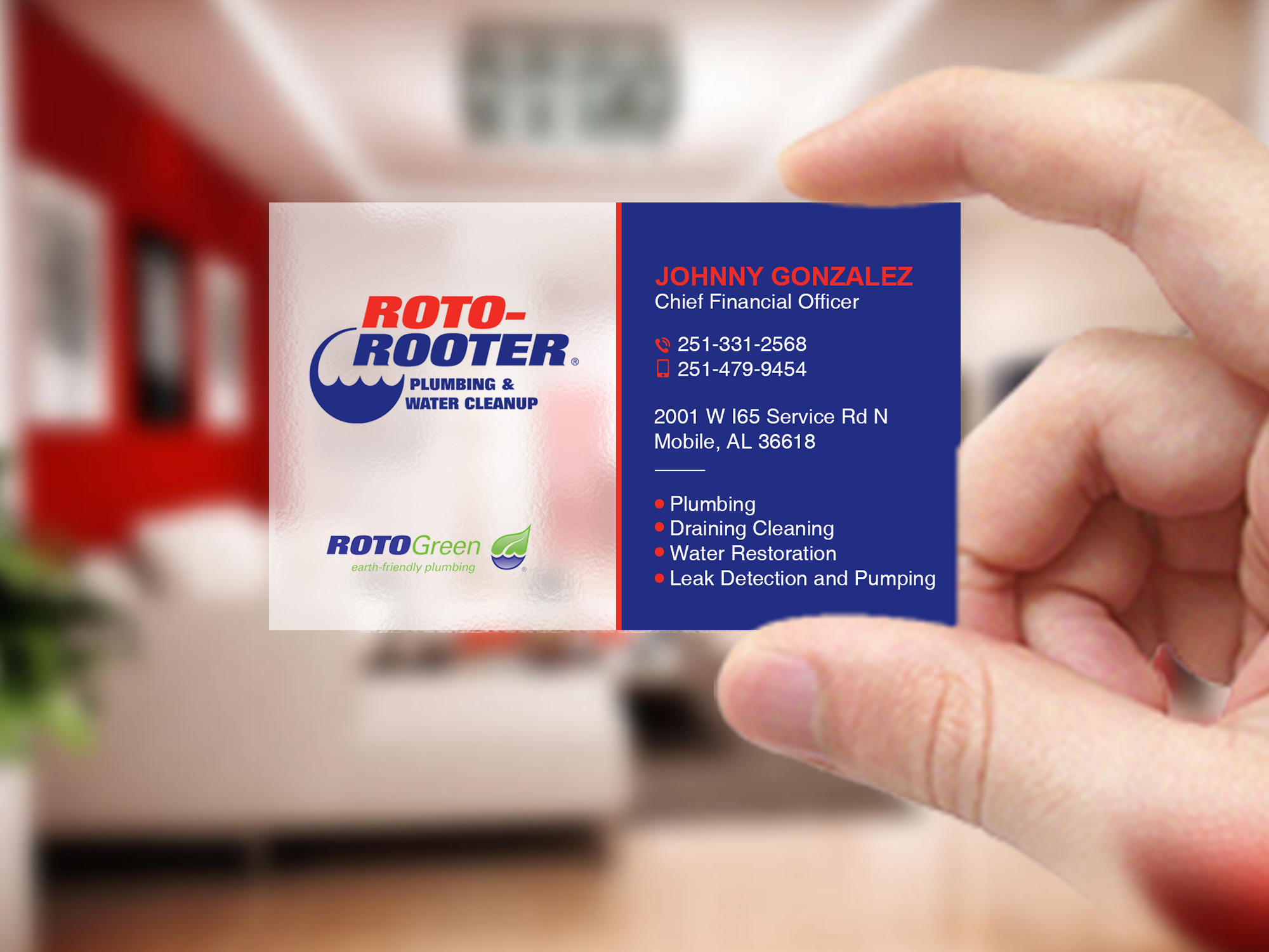 Business Card Design by Creations Box 2015 for Roto Rooter Plumbers | Design #28367520