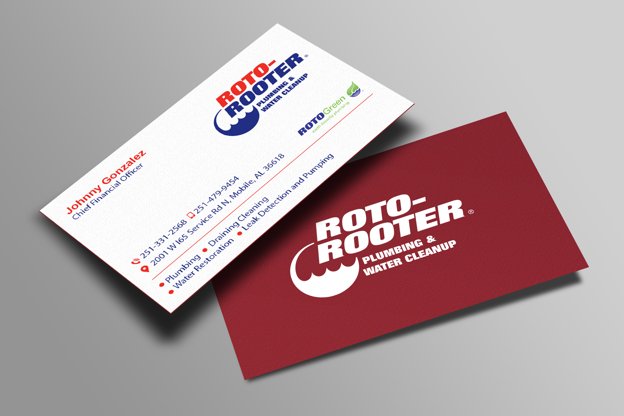 Diseño de Tarjeta de Presentación por Creations Box 2015 para Roto Rooter Plumbers | Diseño #28368850
