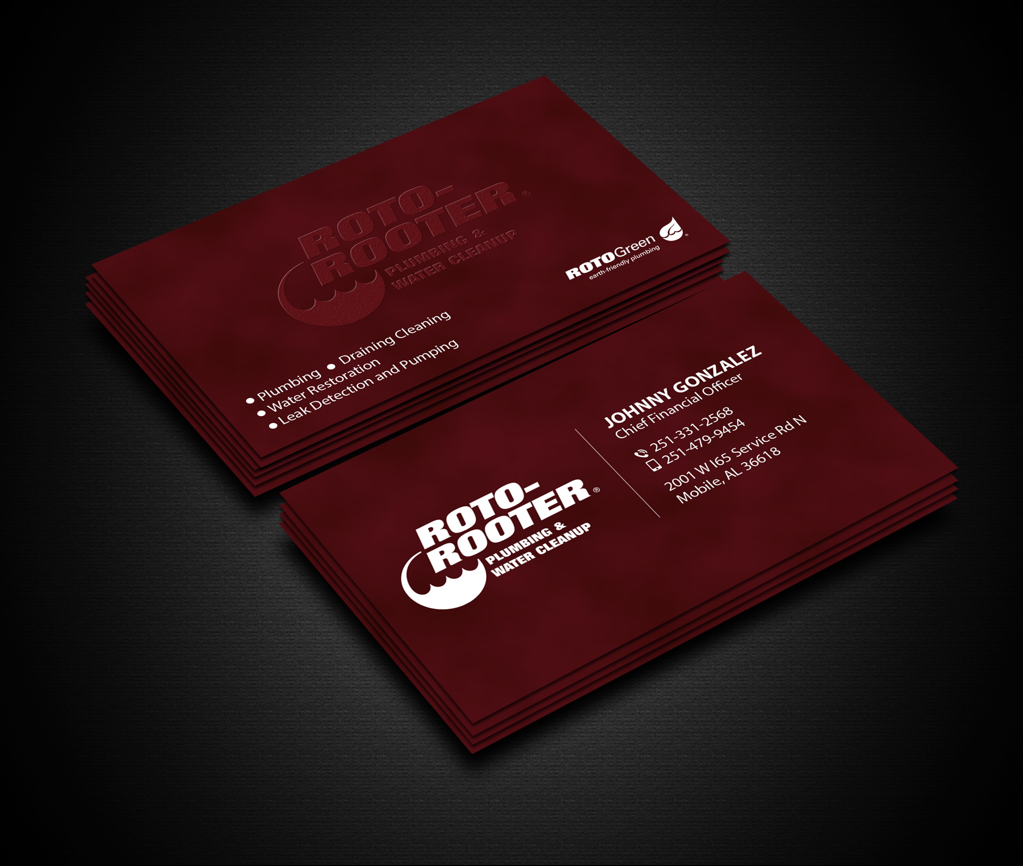 Diseño de Tarjeta de Presentación por Creations Box 2015 para Roto Rooter Plumbers | Diseño #28368851