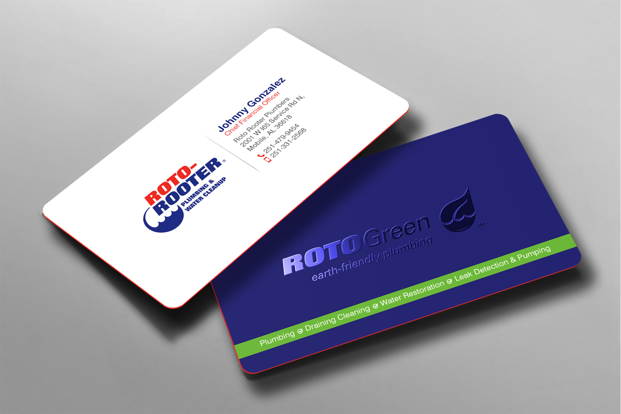 Business Card Design by chandrayaan.creative for Roto Rooter Plumbers | Design #28366966