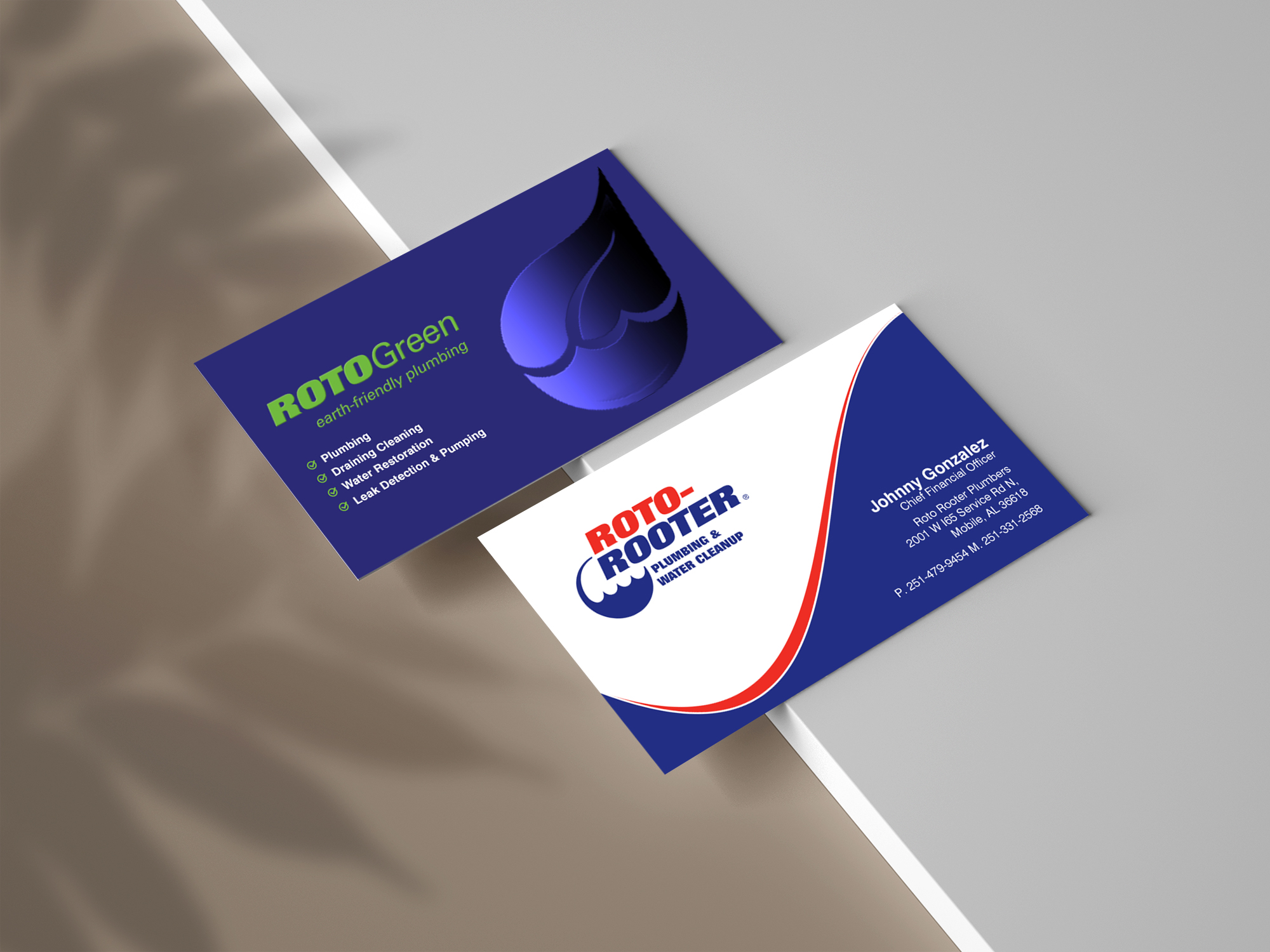 Diseño de Tarjeta de Presentación por chandrayaan.creative para Roto Rooter Plumbers | Diseño #28366971
