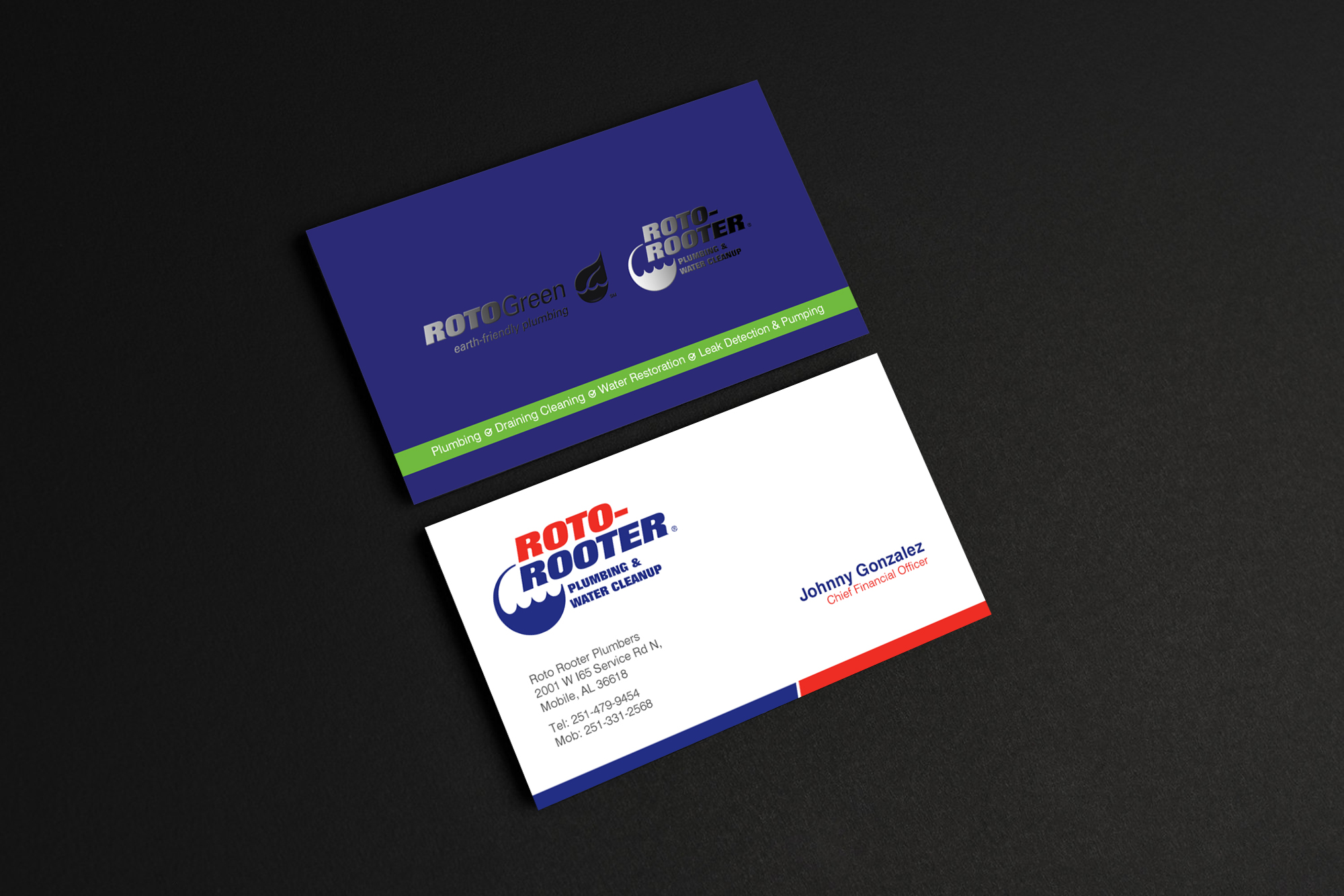 Diseño de Tarjeta de Presentación por chandrayaan.creative para Roto Rooter Plumbers | Diseño #28366973