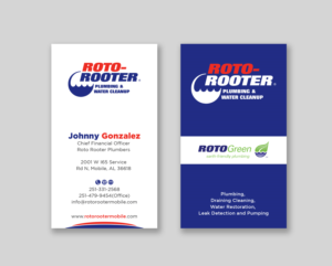Diseño de Tarjeta de Presentación por Tripti Ranjan Gain para Roto Rooter Plumbers | Diseño: #28382822
