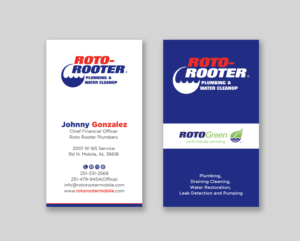 Diseño de Tarjeta de Presentación por Tripti Ranjan Gain para Roto Rooter Plumbers | Diseño: #28382823
