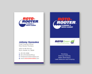 Diseño de Tarjeta de Presentación por Tripti Ranjan Gain para Roto Rooter Plumbers | Diseño: #28382824