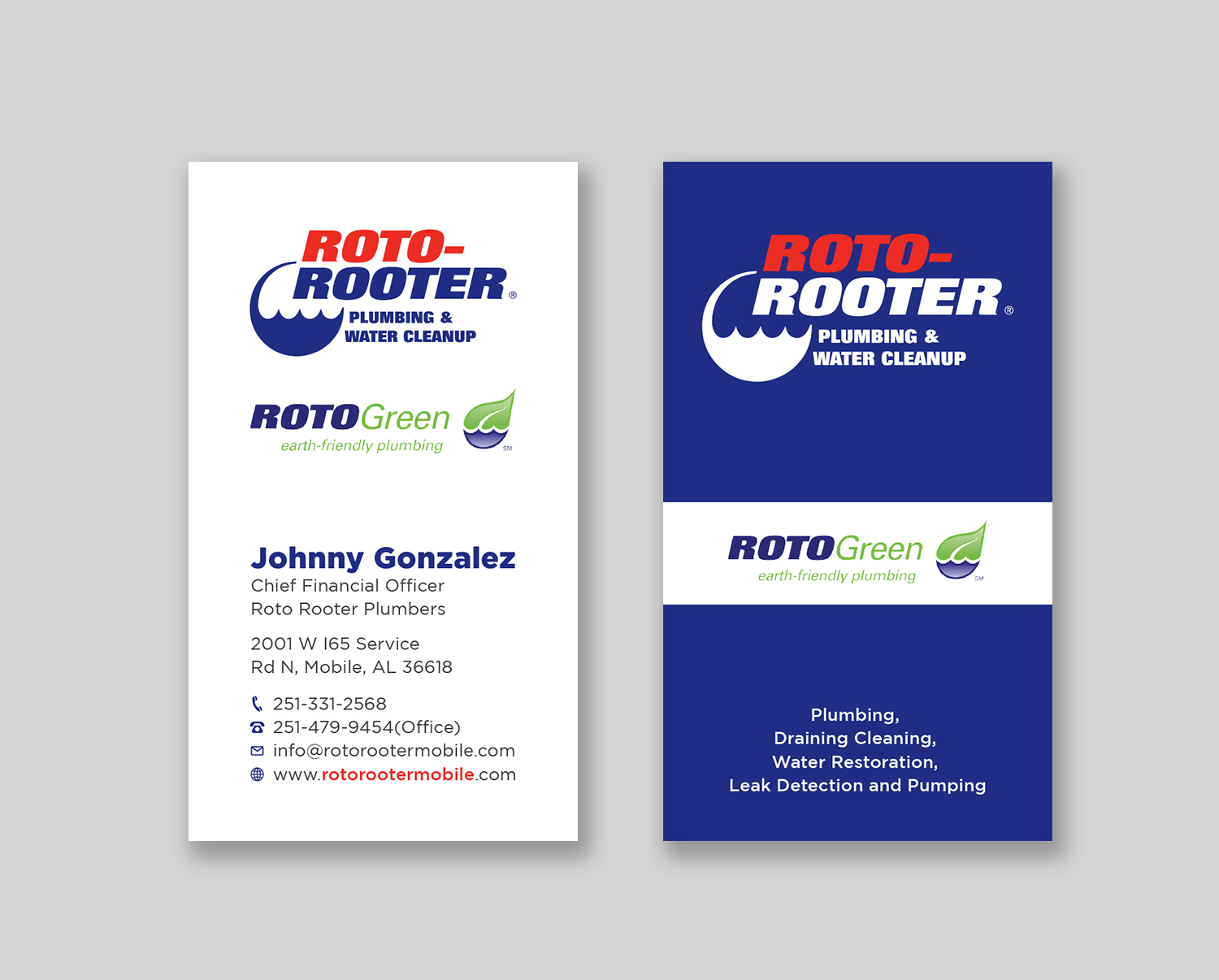 Business Card Design by Tripti Ranjan Gain for Roto Rooter Plumbers | Design #28382826