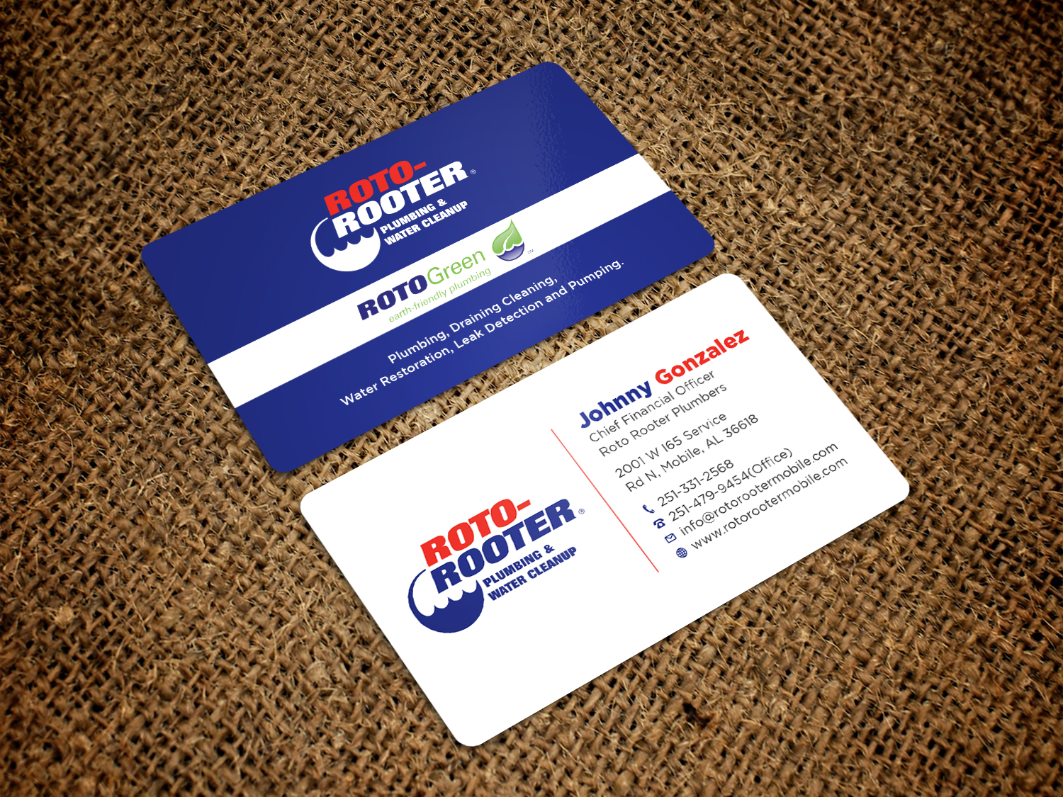 Diseño de Tarjeta de Presentación por Tripti Ranjan Gain para Roto Rooter Plumbers | Diseño #28382834