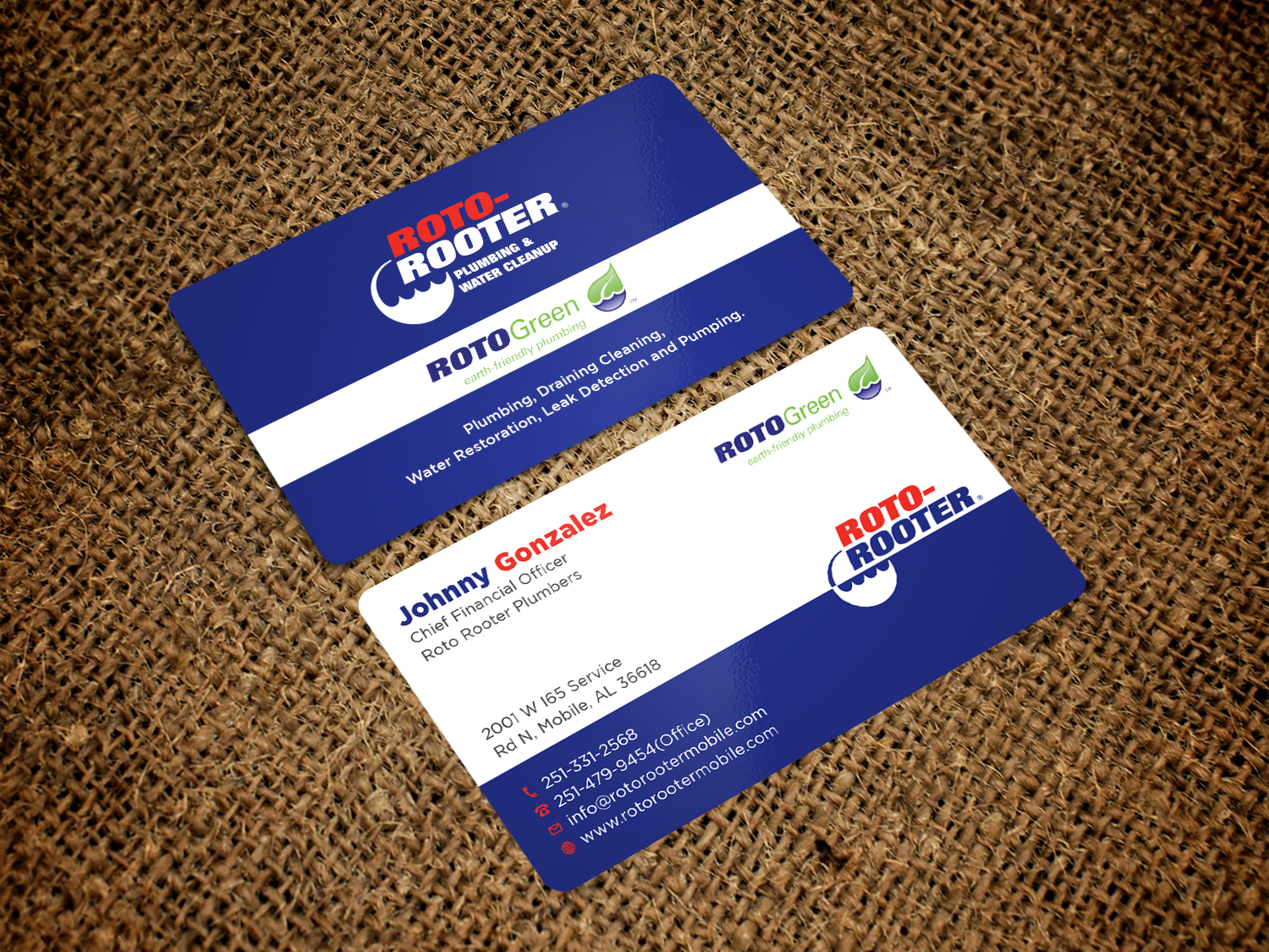 Diseño de Tarjeta de Presentación por Tripti Ranjan Gain para Roto Rooter Plumbers | Diseño #28382842