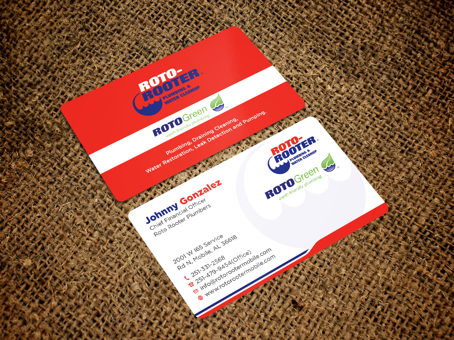 Business Card Design by Tripti Ranjan Gain for Roto Rooter Plumbers | Design #28382843