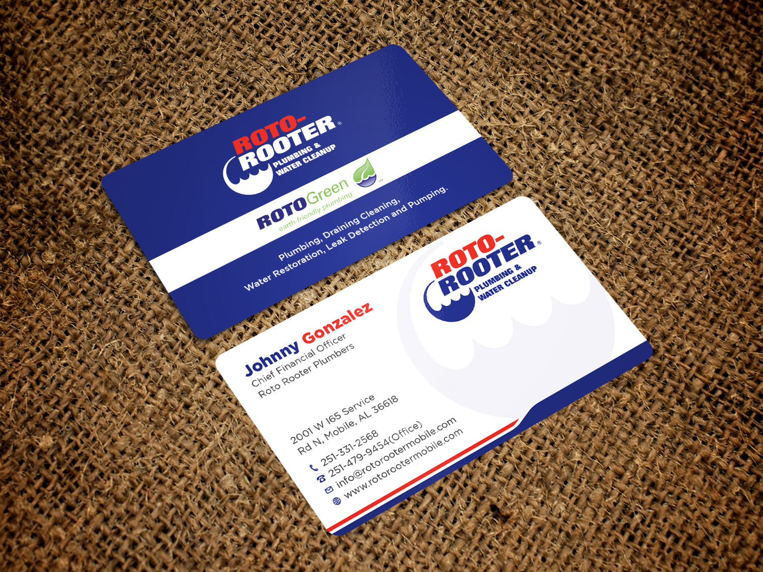 Diseño de Tarjeta de Presentación por Tripti Ranjan Gain para Roto Rooter Plumbers | Diseño #28382844