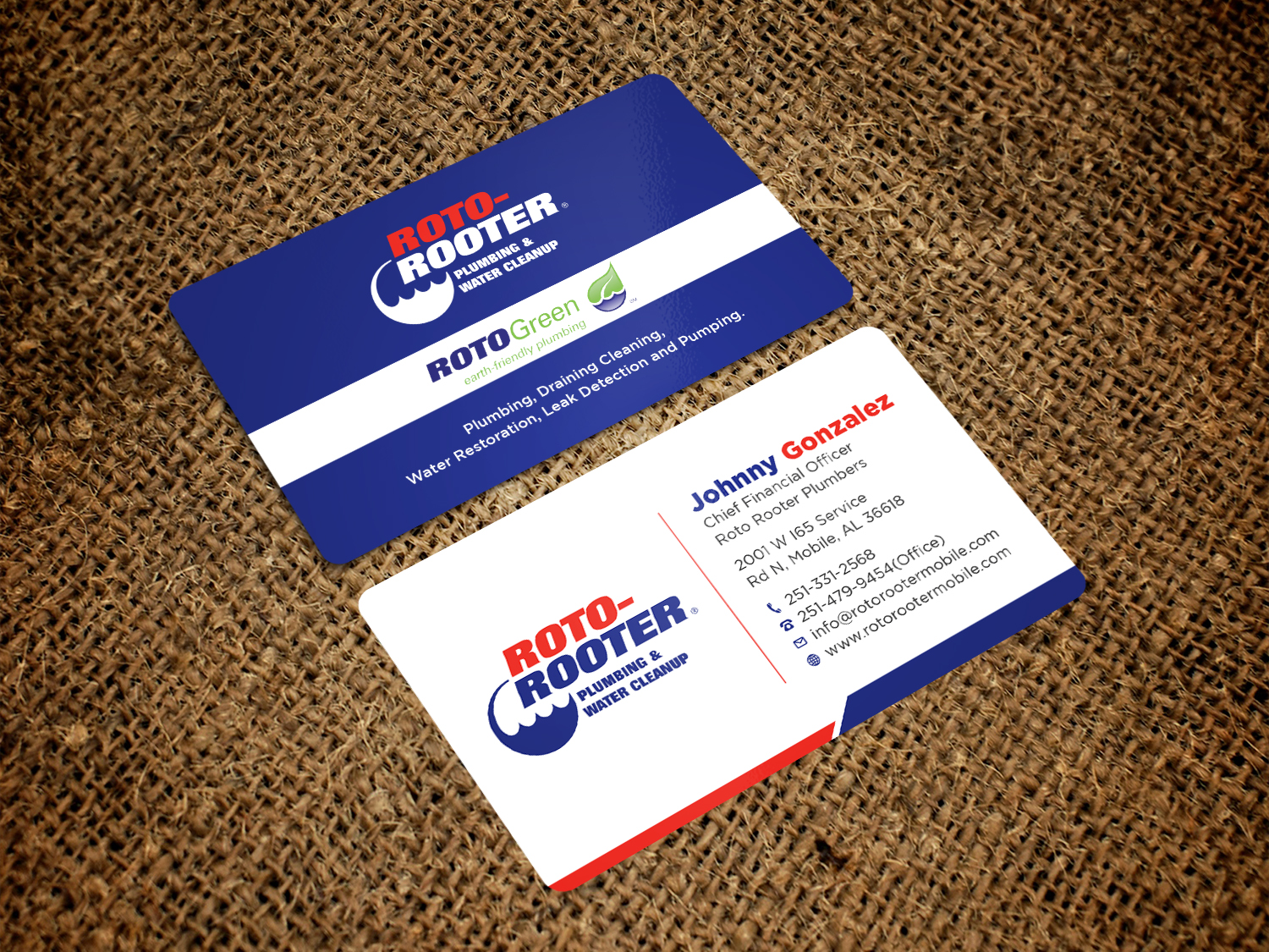 Business Card Design by Tripti Ranjan Gain for Roto Rooter Plumbers | Design #28382845
