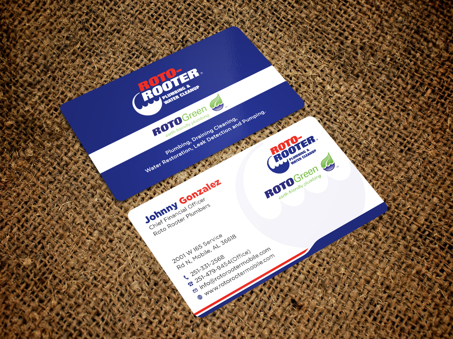 Business Card Design by Tripti Ranjan Gain for Roto Rooter Plumbers | Design #28382846