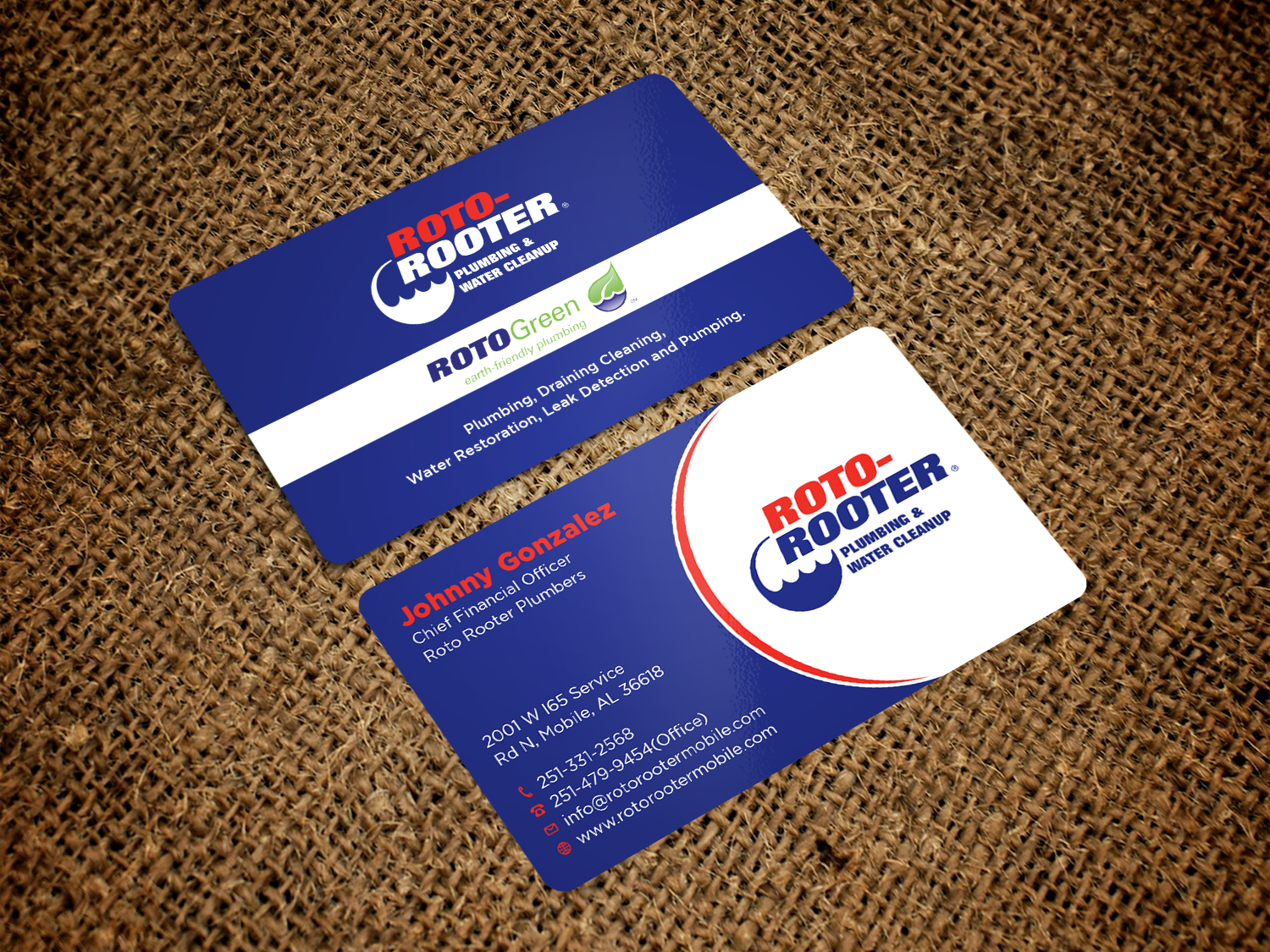 Business Card Design by Tripti Ranjan Gain for Roto Rooter Plumbers | Design #28382850