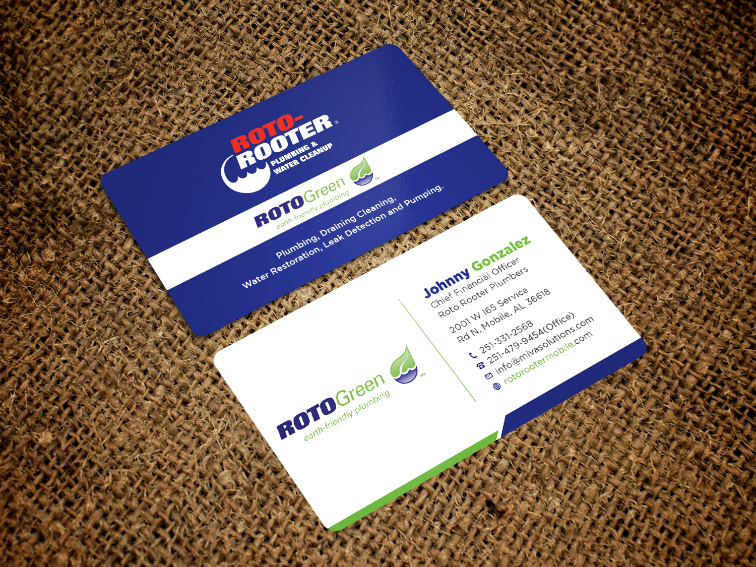 Diseño de Tarjeta de Presentación por Tripti Ranjan Gain para Roto Rooter Plumbers | Diseño #28382851