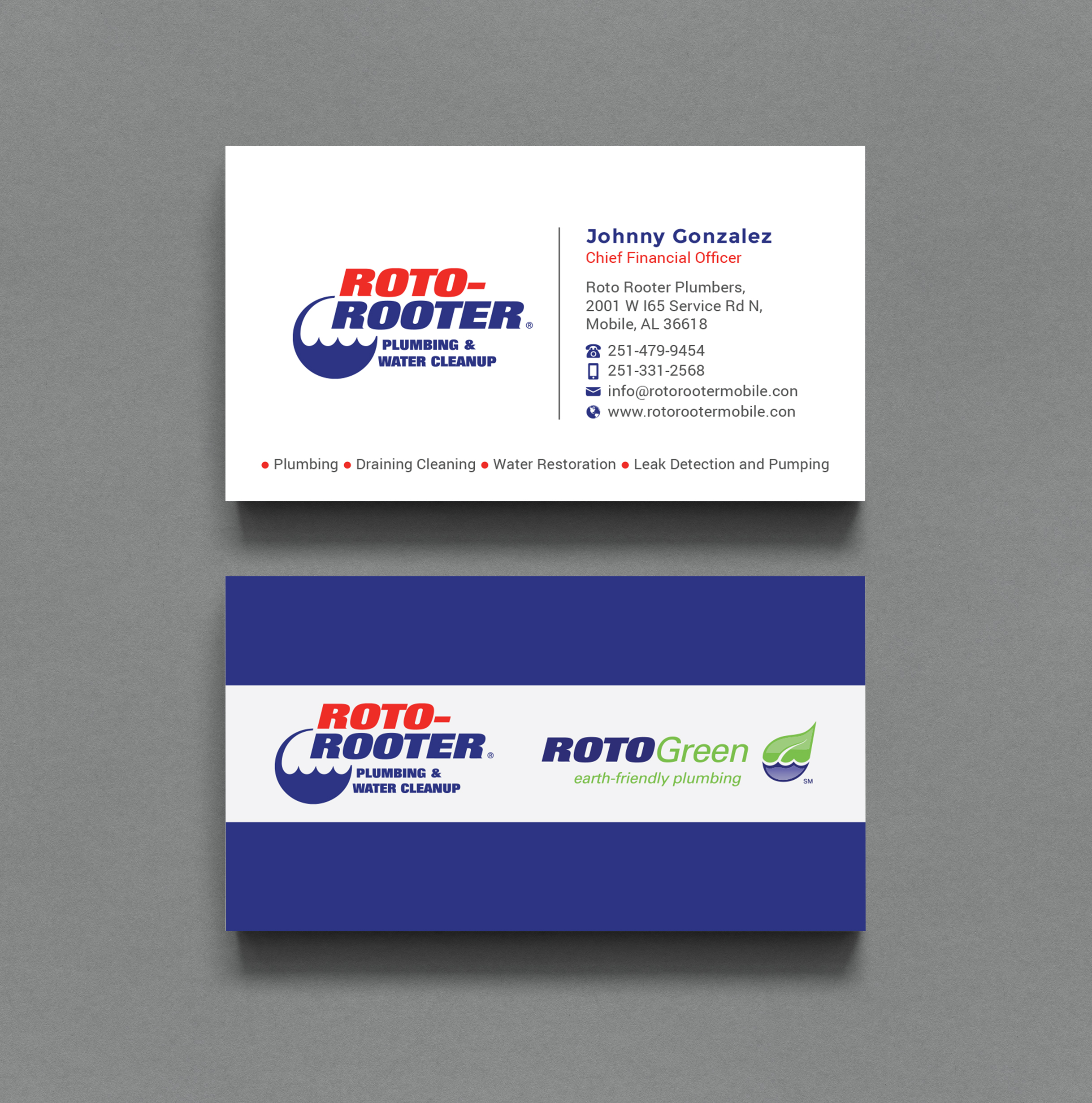 Business Card Design by R.design for Roto Rooter Plumbers | Design #28394165