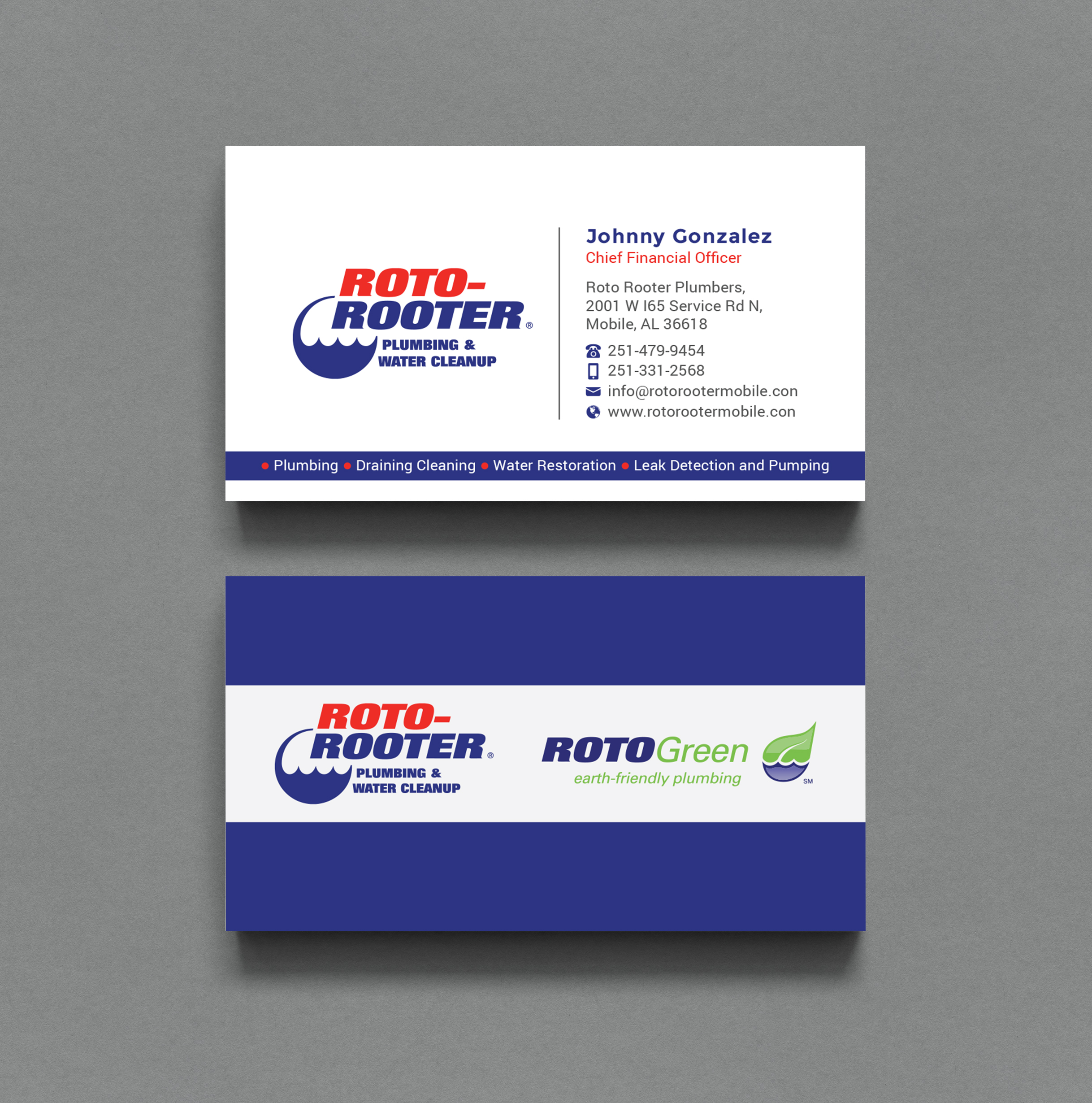 Visitenkarten-Design von R.design für Roto Rooter Plumbers | Design #28394171