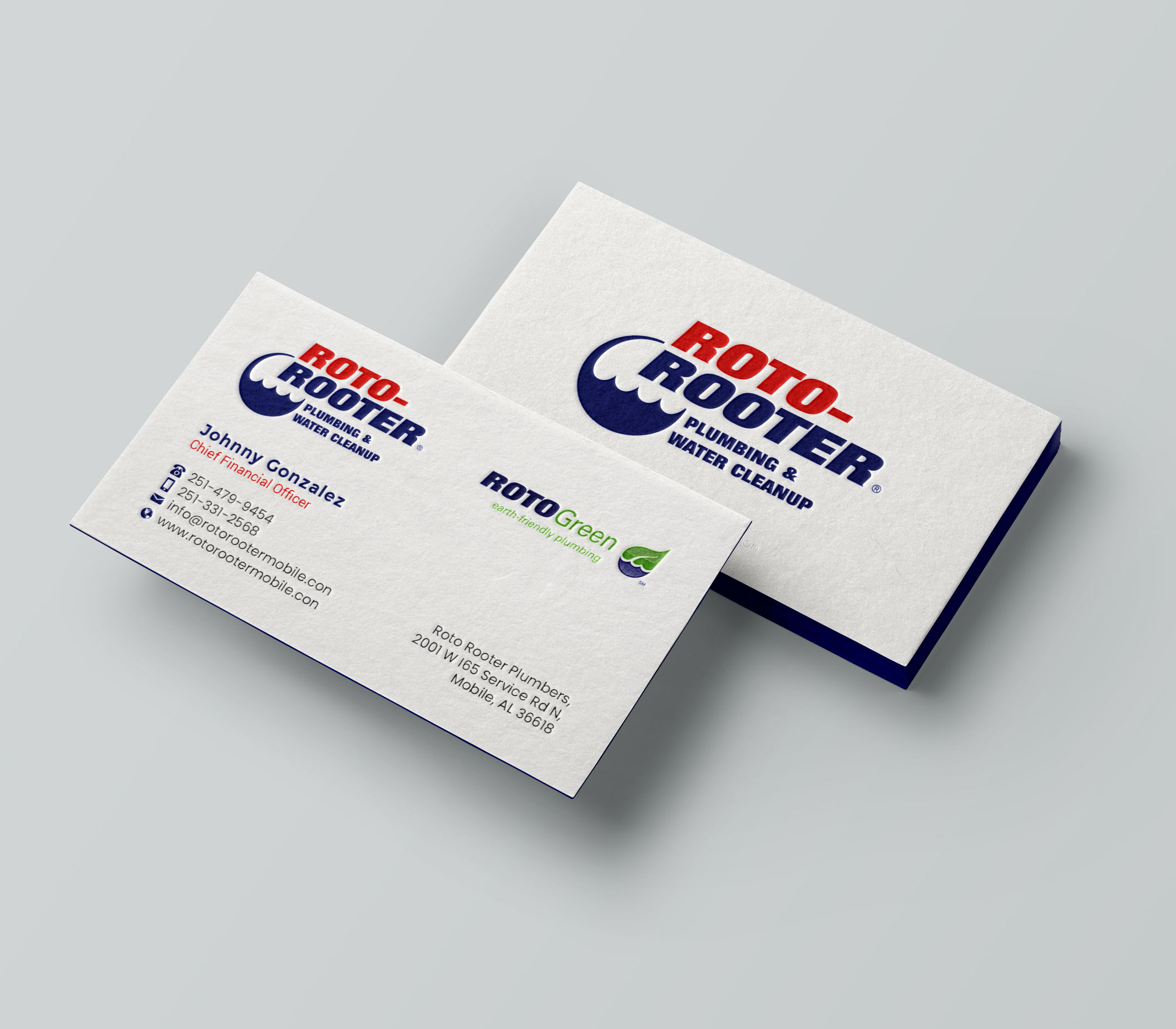 Diseño de Tarjeta de Presentación por R.design para Roto Rooter Plumbers | Diseño #28397439