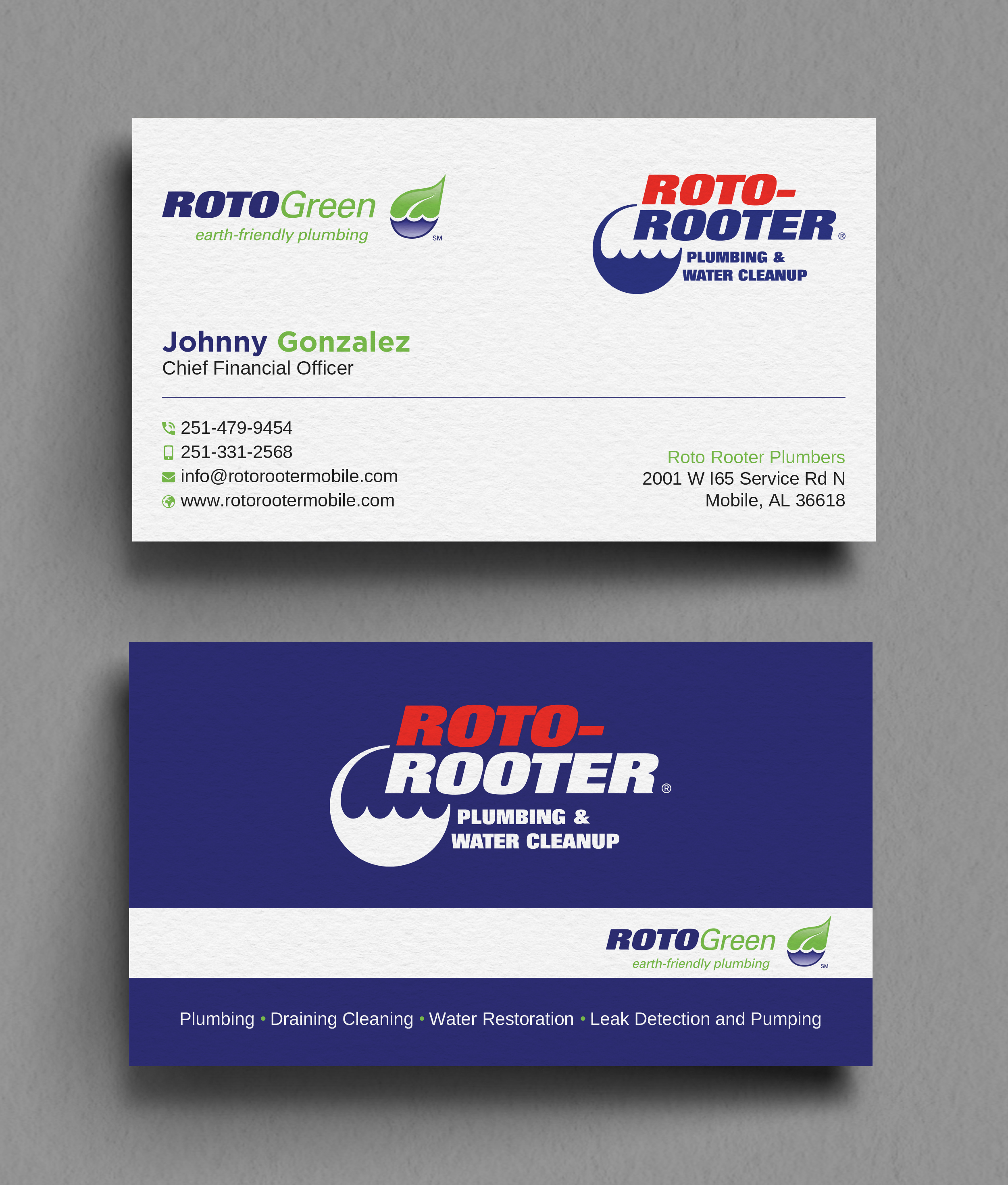Business Card Design by Uttom 2 for Roto Rooter Plumbers | Design #28397966
