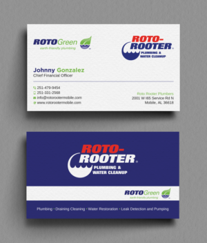 Business Card Design by Uttom 2 for Roto Rooter Plumbers | Design: #28397966