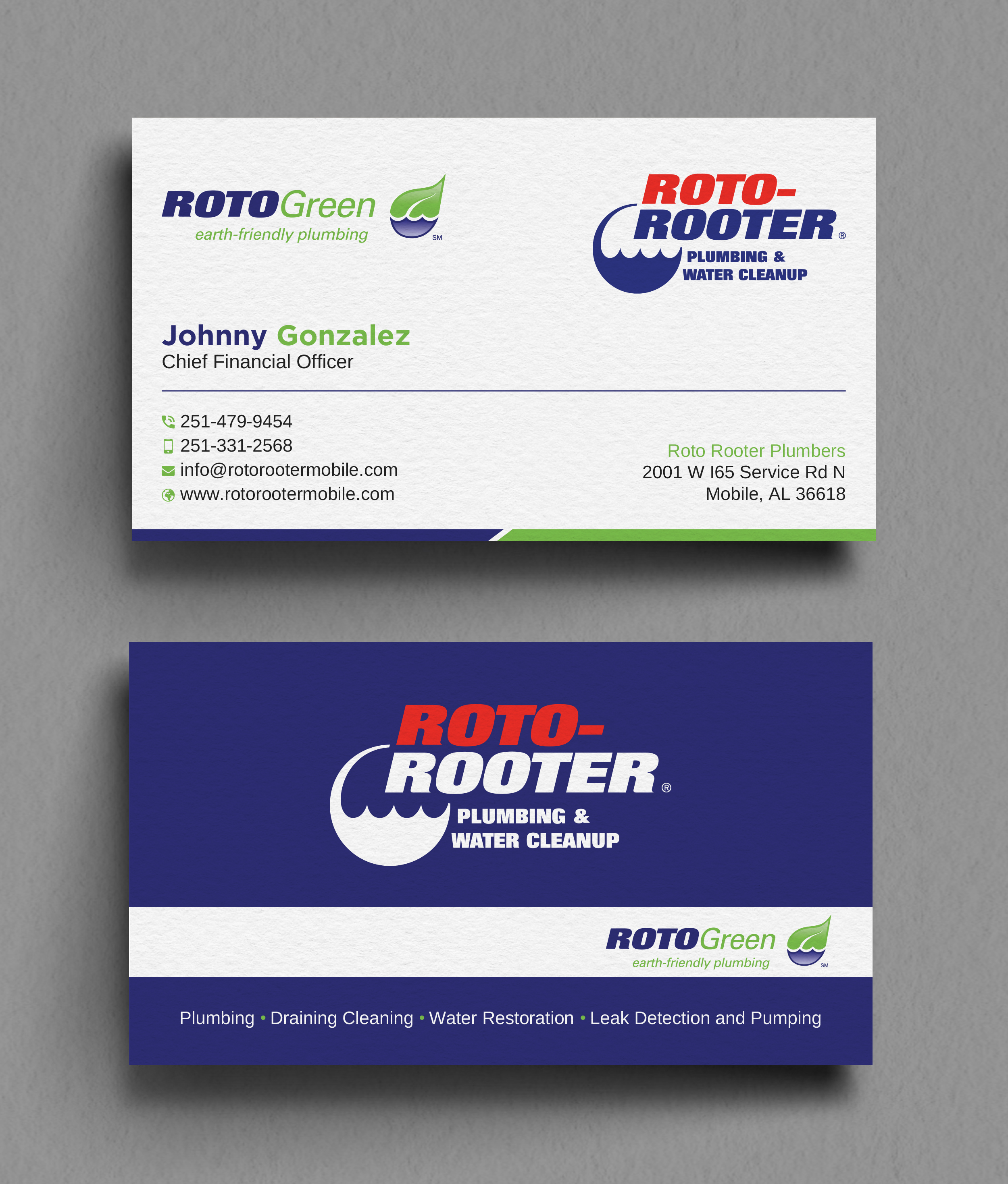Business Card Design by Uttom 2 for Roto Rooter Plumbers | Design #28397968