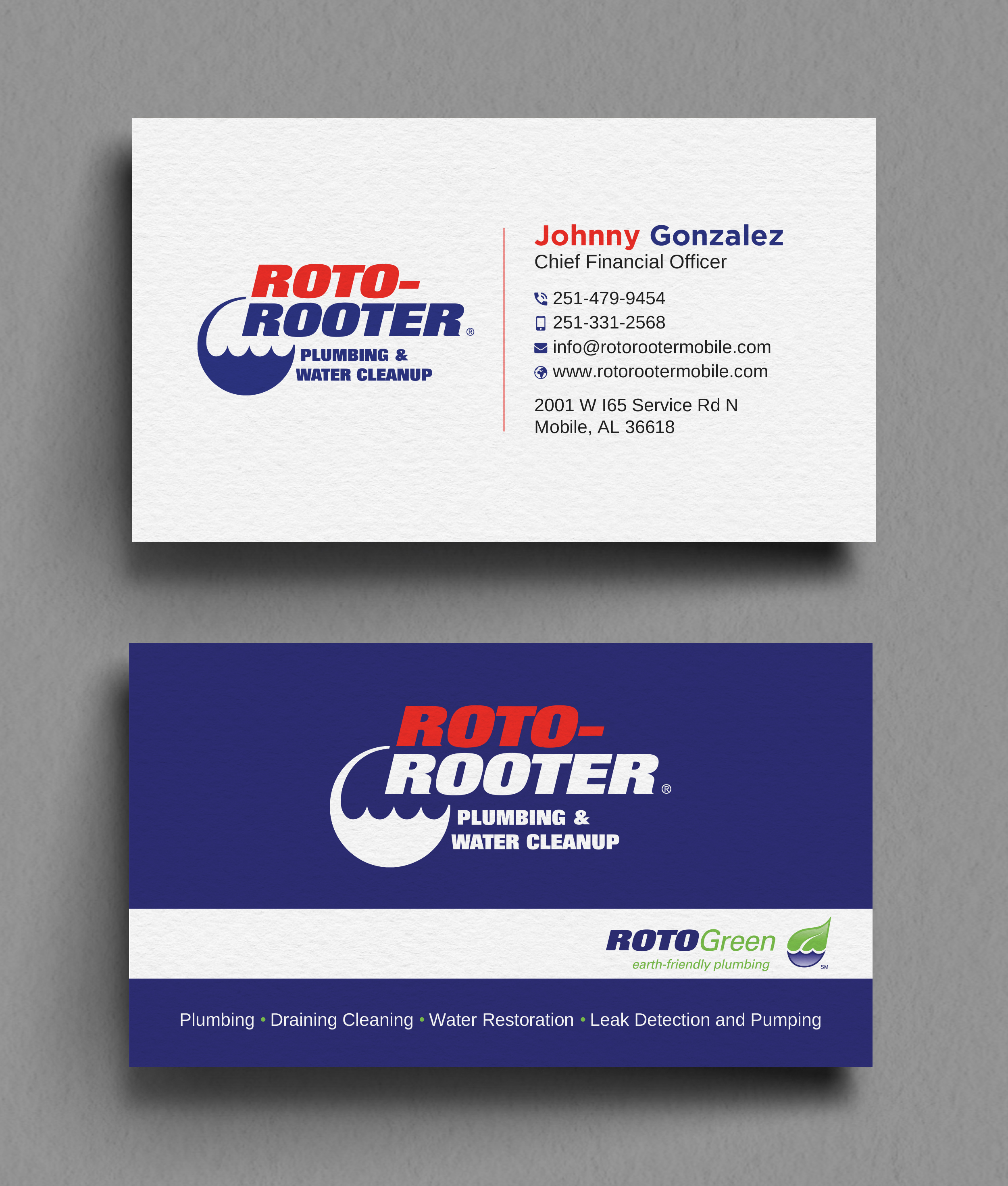 Business Card Design by Uttom 2 for Roto Rooter Plumbers | Design #28397969