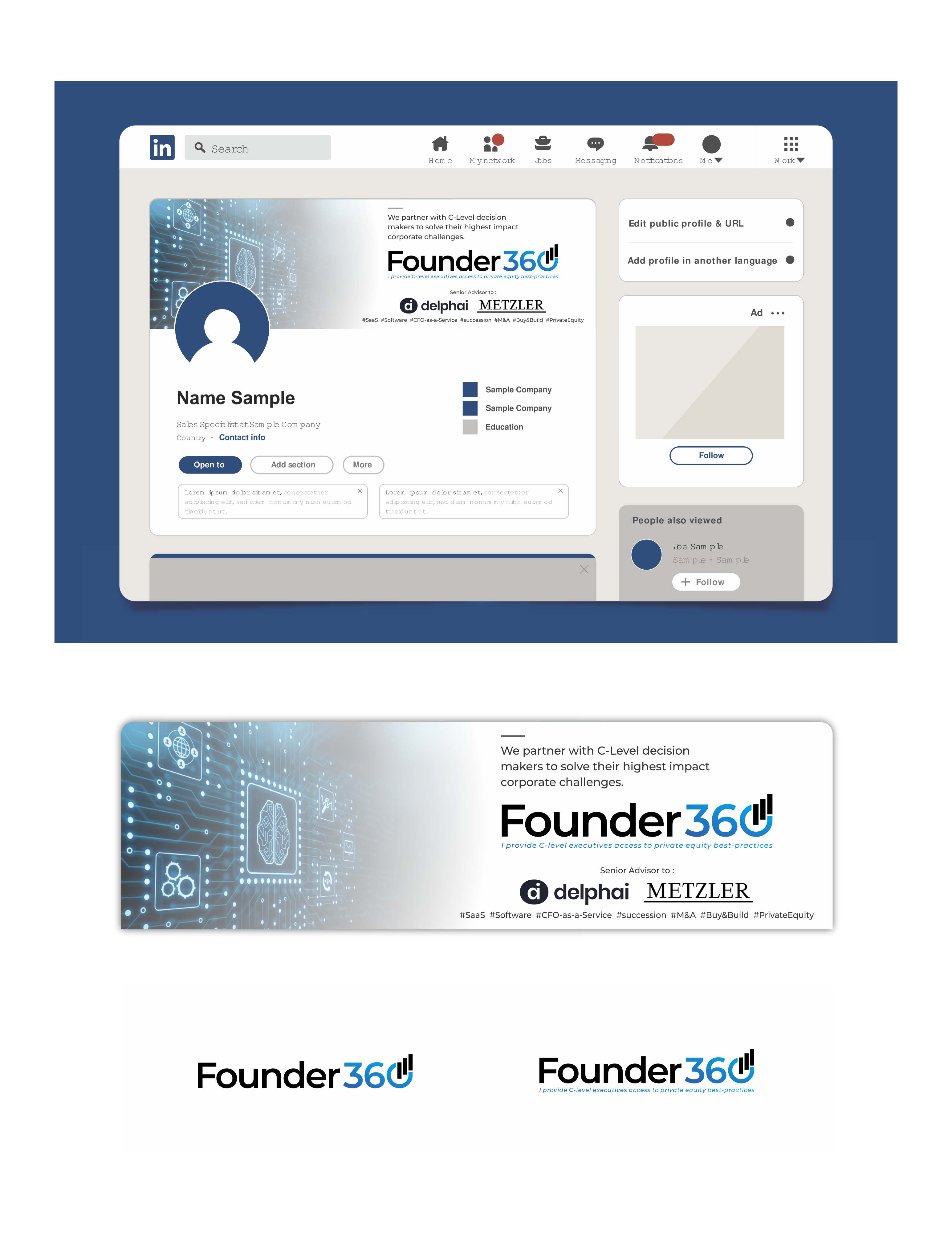 Logo Design by MKR for Founder360 | Design #28384722