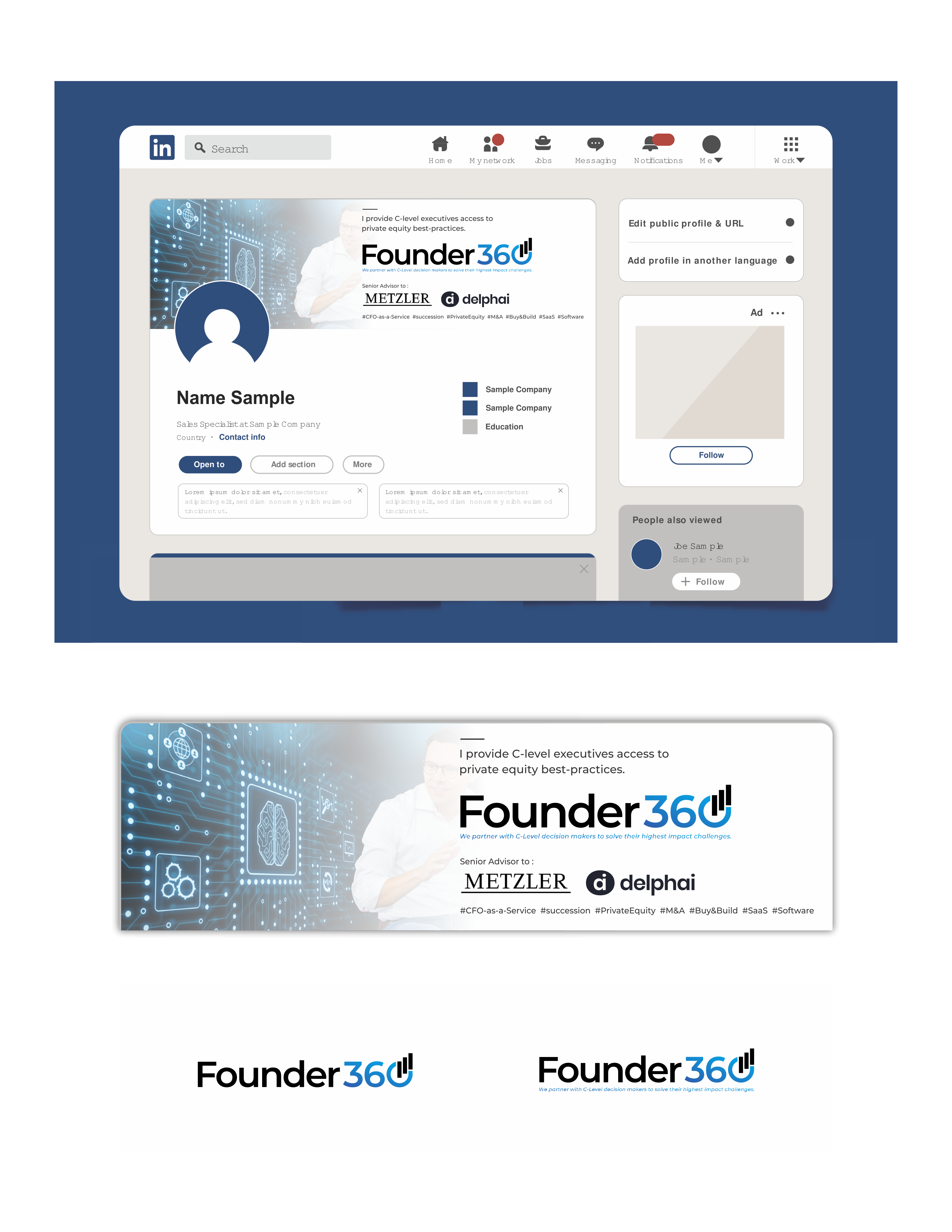 Diseño de Logo por MKR para Founder360 | Diseño #28390507