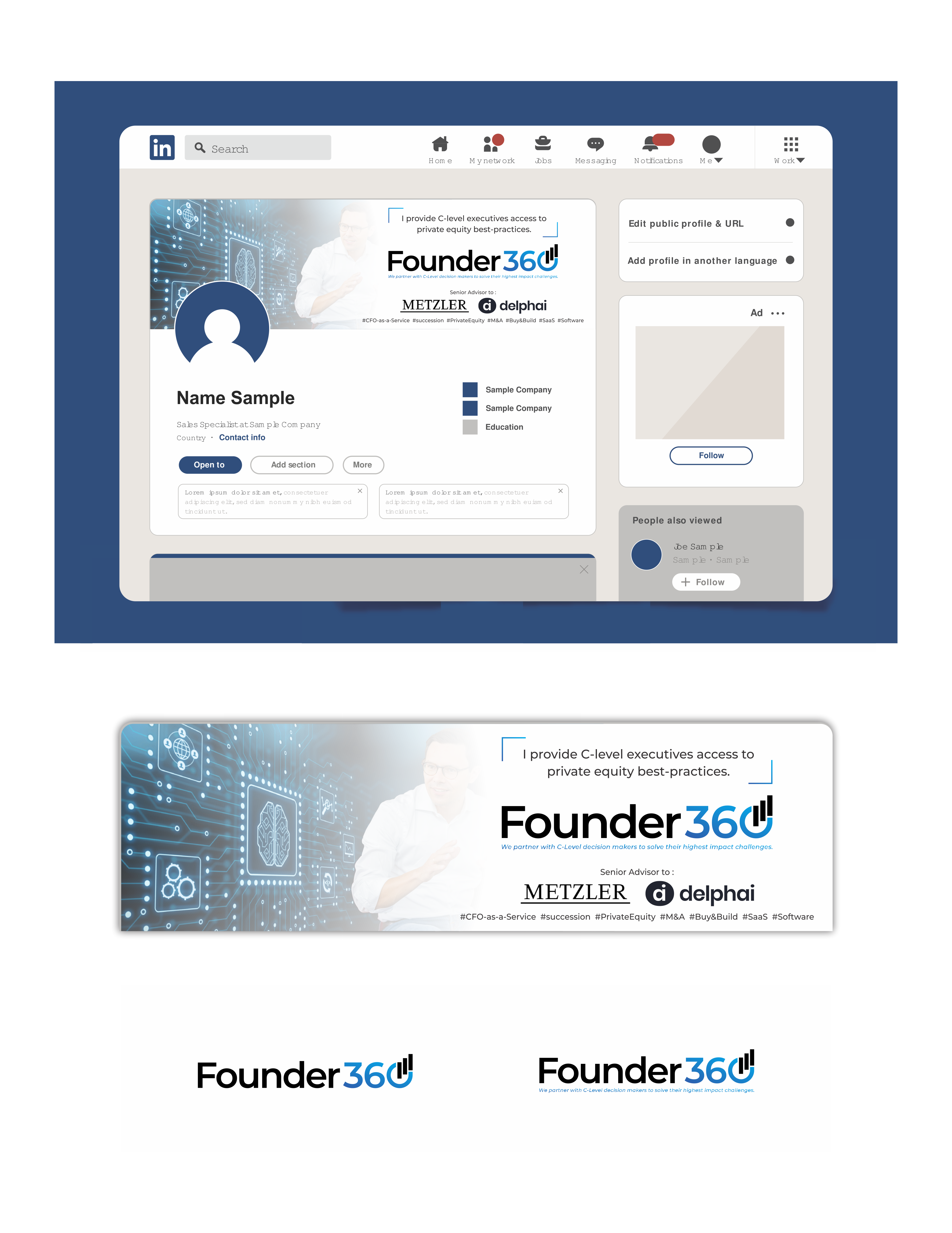 Logo Design by MKR for Founder360 | Design #28400297