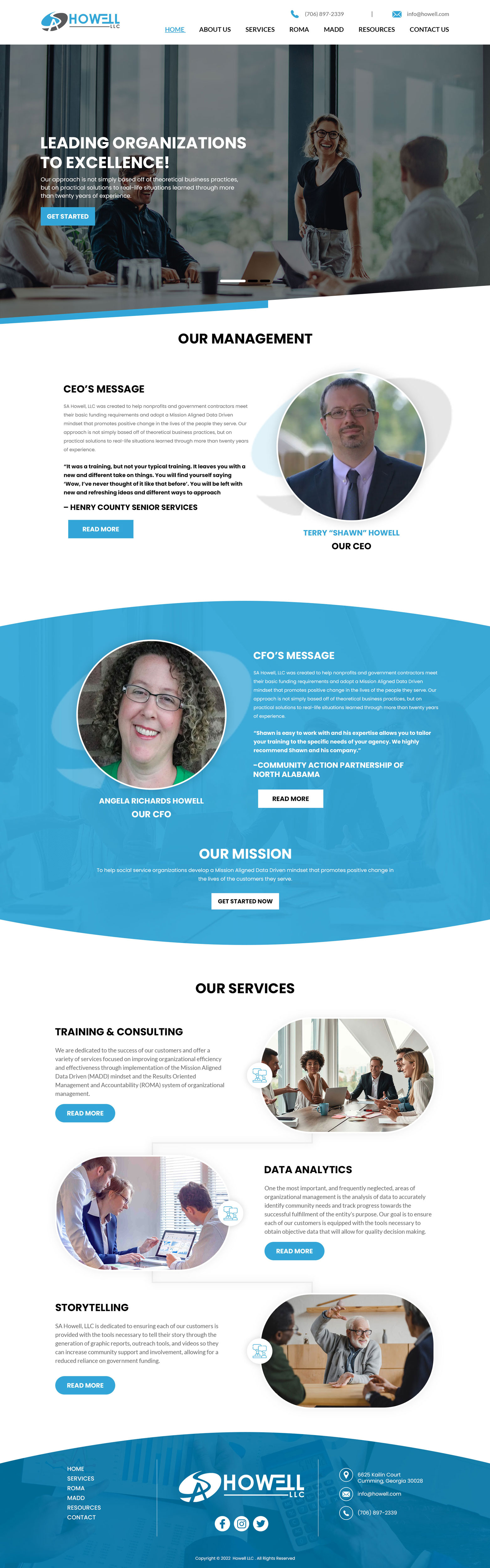 Wordpress Design by VC for SA Howell, LLC | Design #28393078