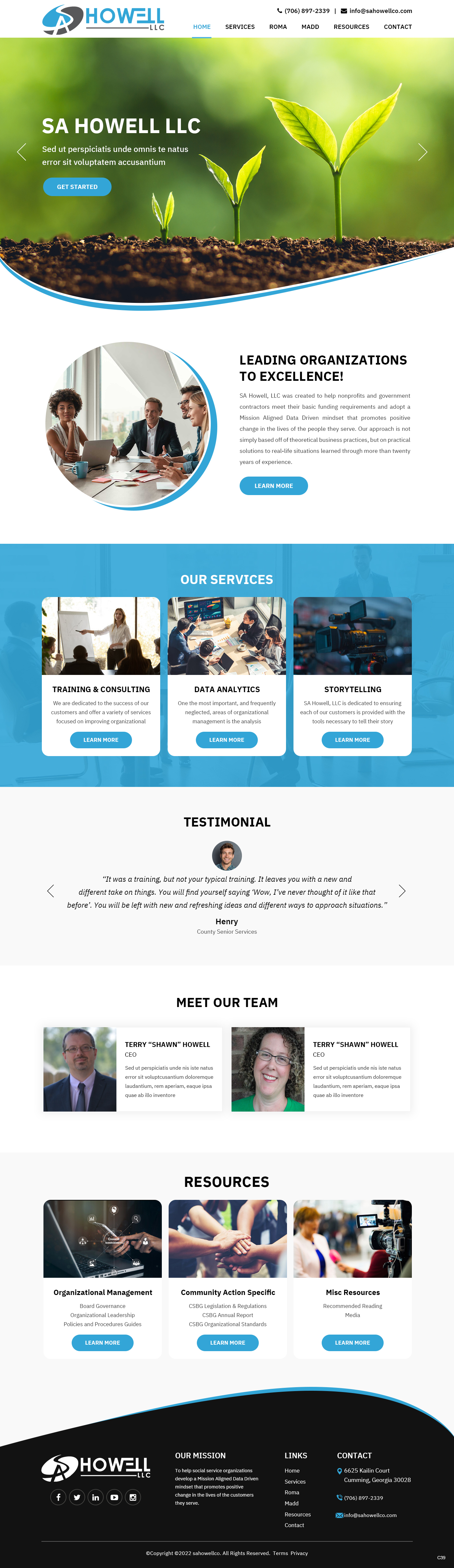Diseño Wordpress por pb para SA Howell, LLC | Diseño #28383119