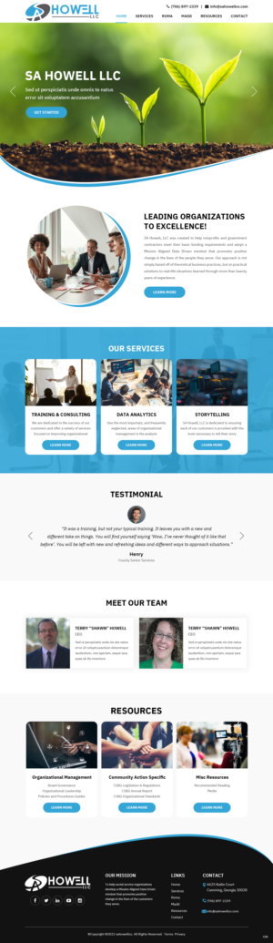 Design Wordpress par pb pour SA Howell, LLC | Design : #28383119