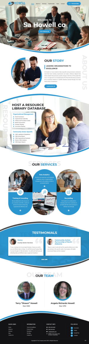 Design Wordpress par pb pour SA Howell, LLC | Design : #28383121