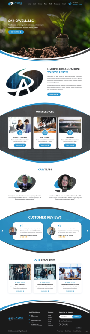 Wordpress Design by pb for SA Howell, LLC | Design: #28383125